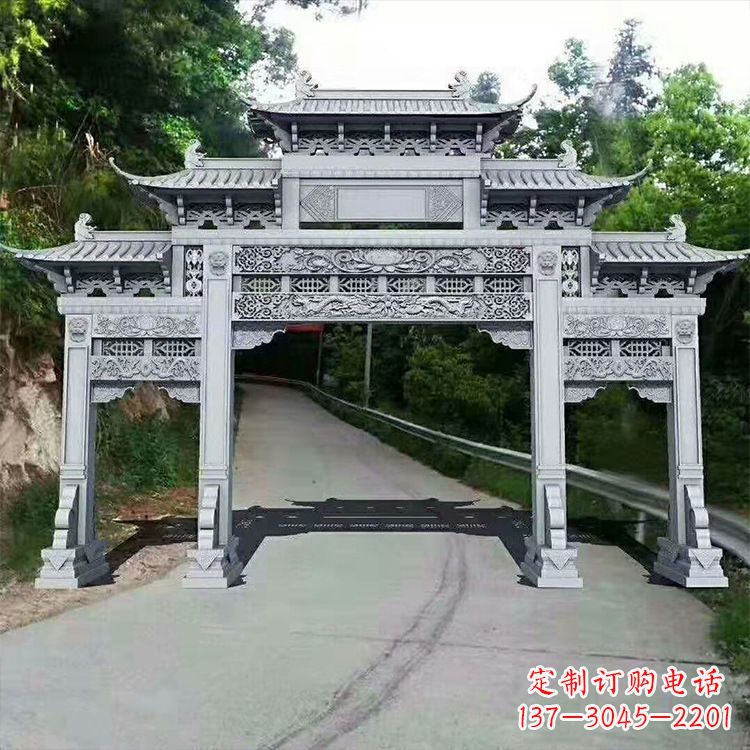 海南石牌楼青石牌坊