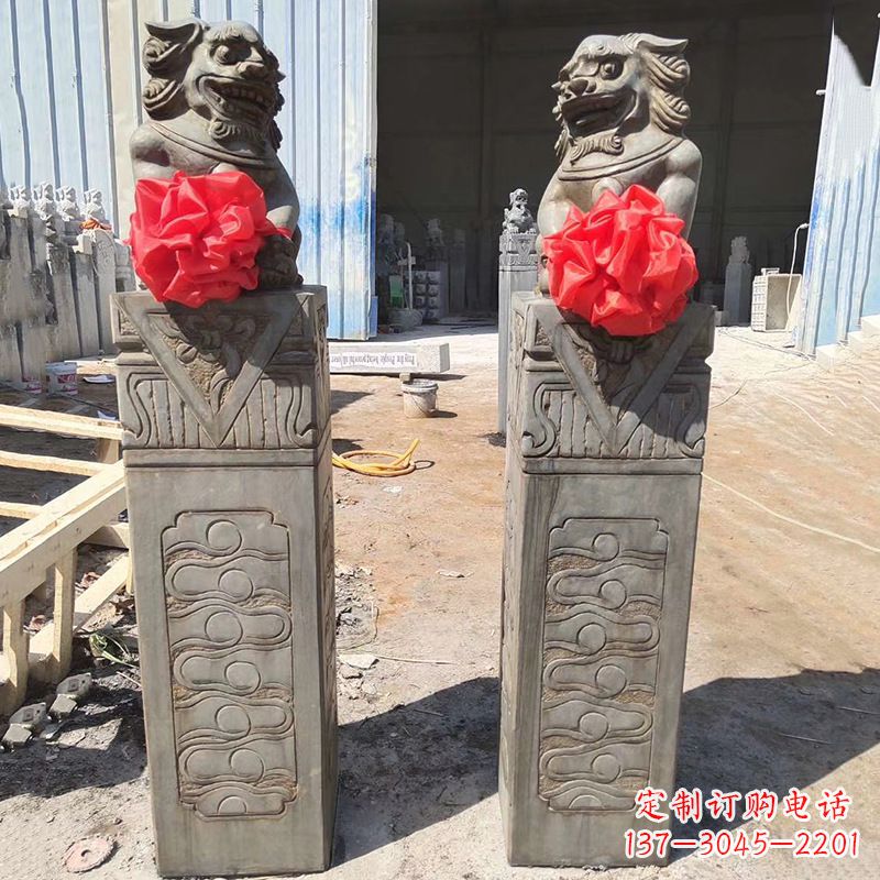 海南石狮子栓马桩