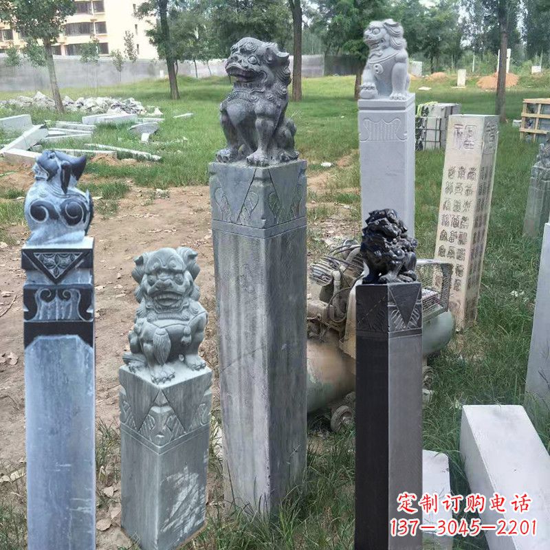 海南石狮子拴马柱