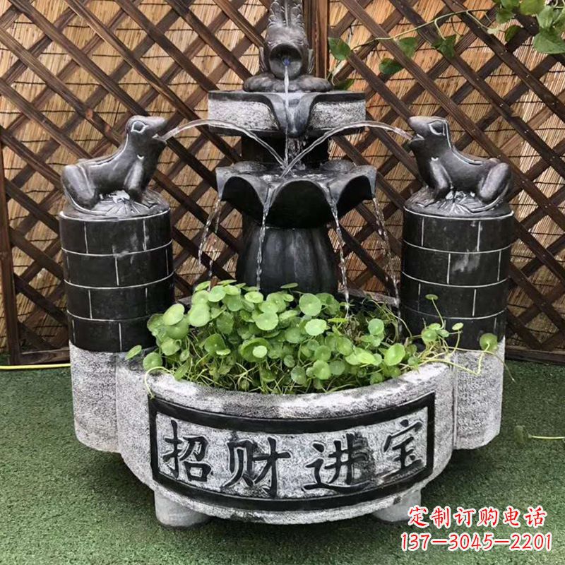 海南双层喷泉石雕