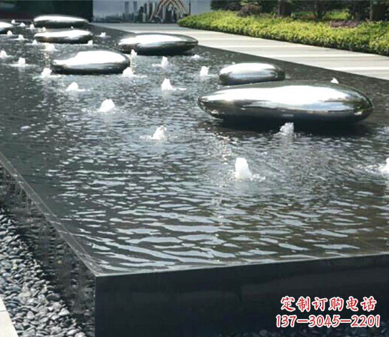 海南水滴水池不锈钢雕塑