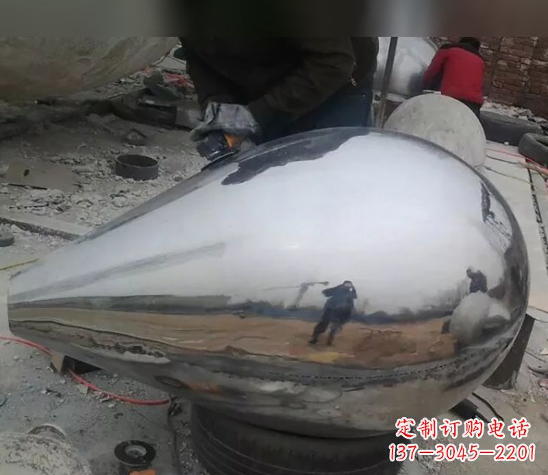 海南水滴不锈钢商场雕塑