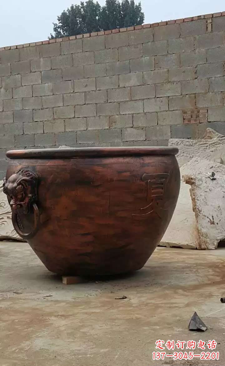 海南水缸铜雕
