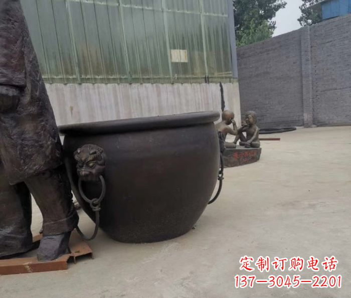 海南水缸铜雕塑 (2)
