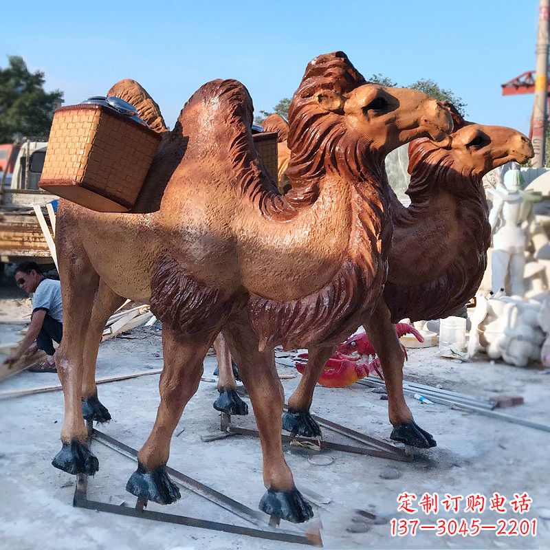 海南丝绸之路仿真骆驼雕塑