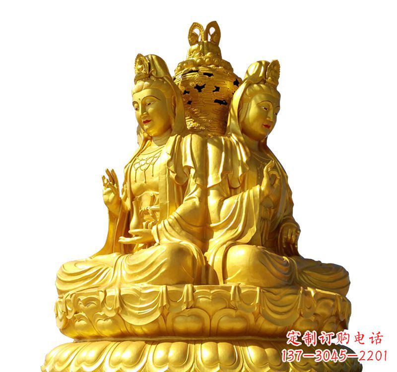 海南四面观音菩萨铜像