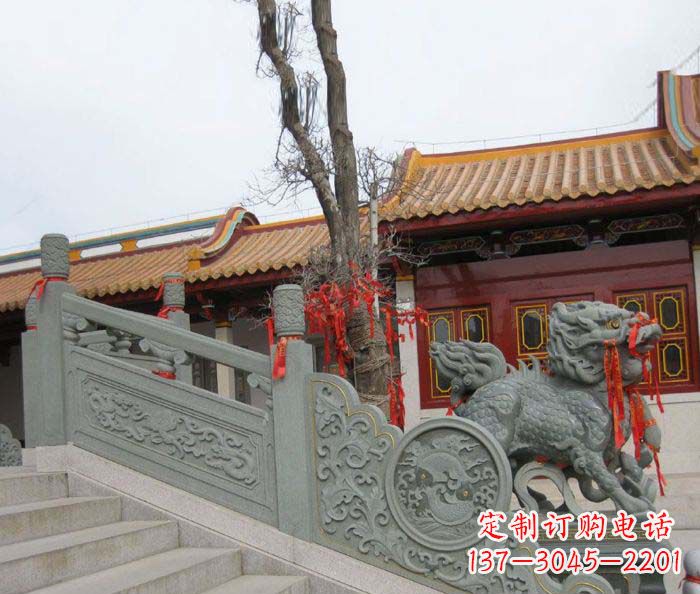 海南寺庙景观仿古石栏板