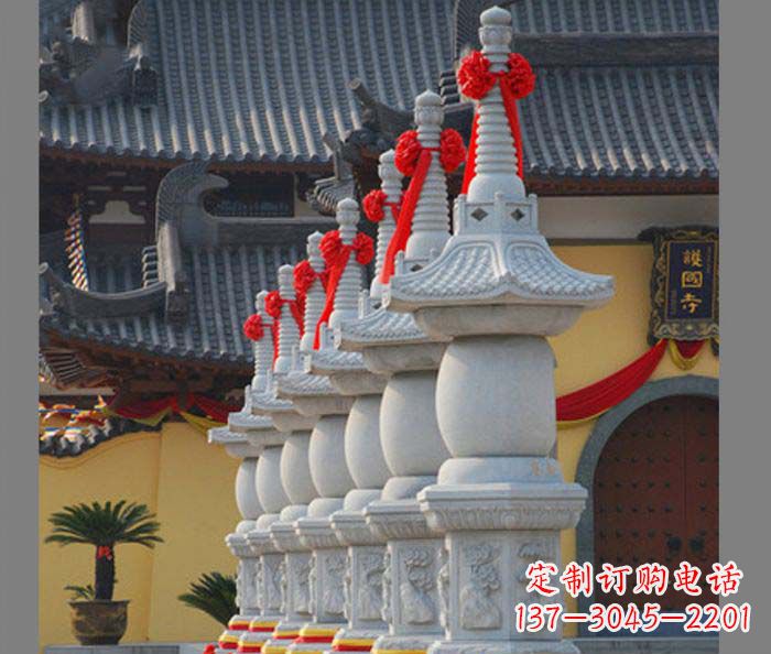 海南寺庙景观舍利塔石雕