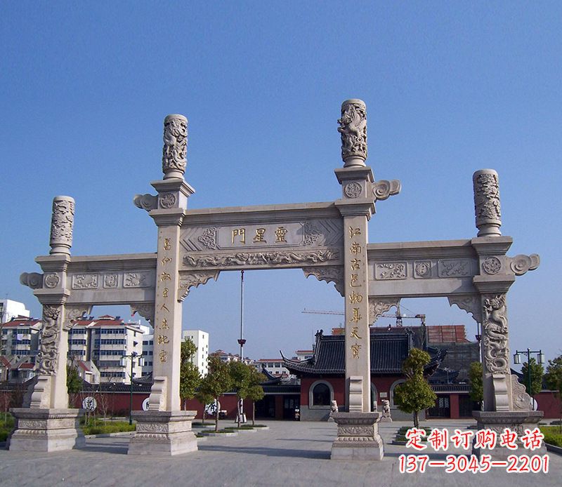海南寺庙景观石牌坊