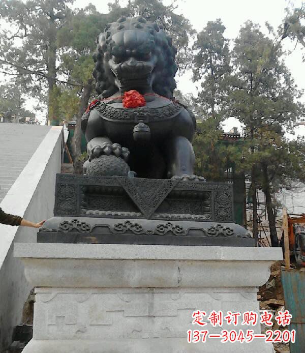 海南寺庙狮子铜狮子雕塑