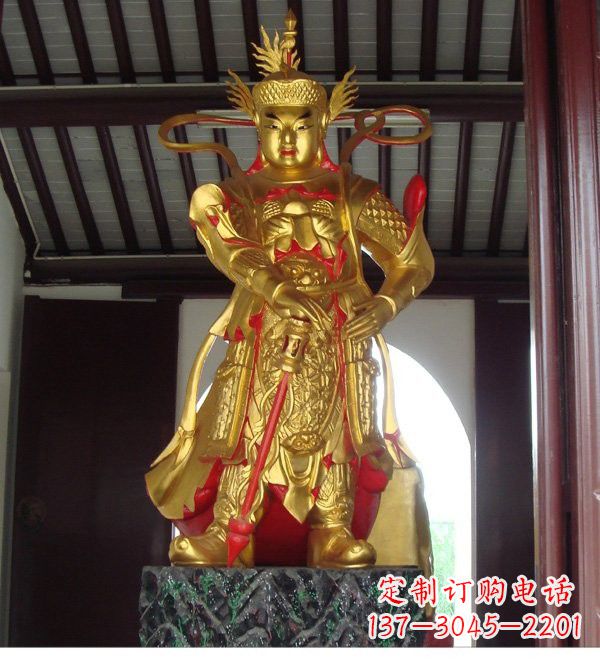 海南寺庙韦陀菩萨铜雕
