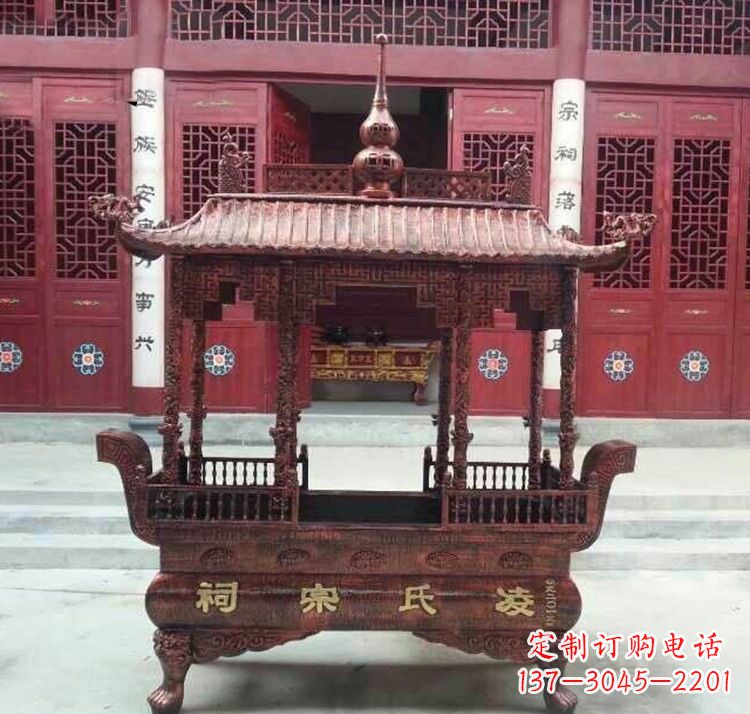 海南寺庙香炉铜雕