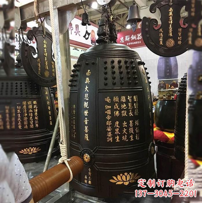 海南寺院挂钟铜雕塑