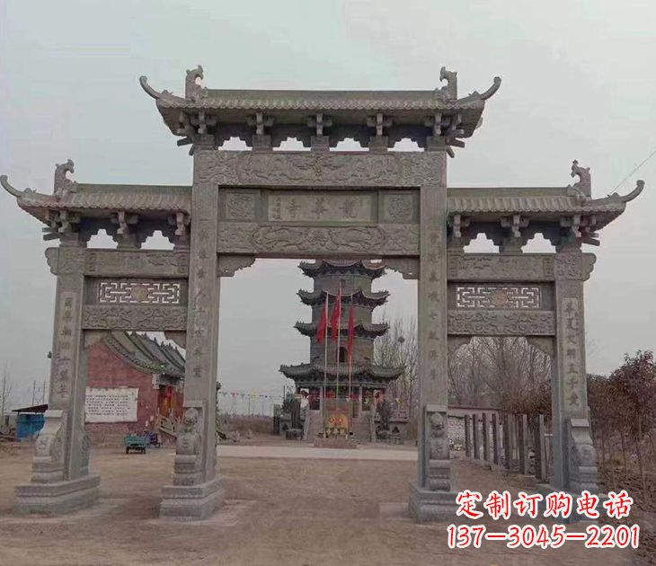 海南寺院石牌坊