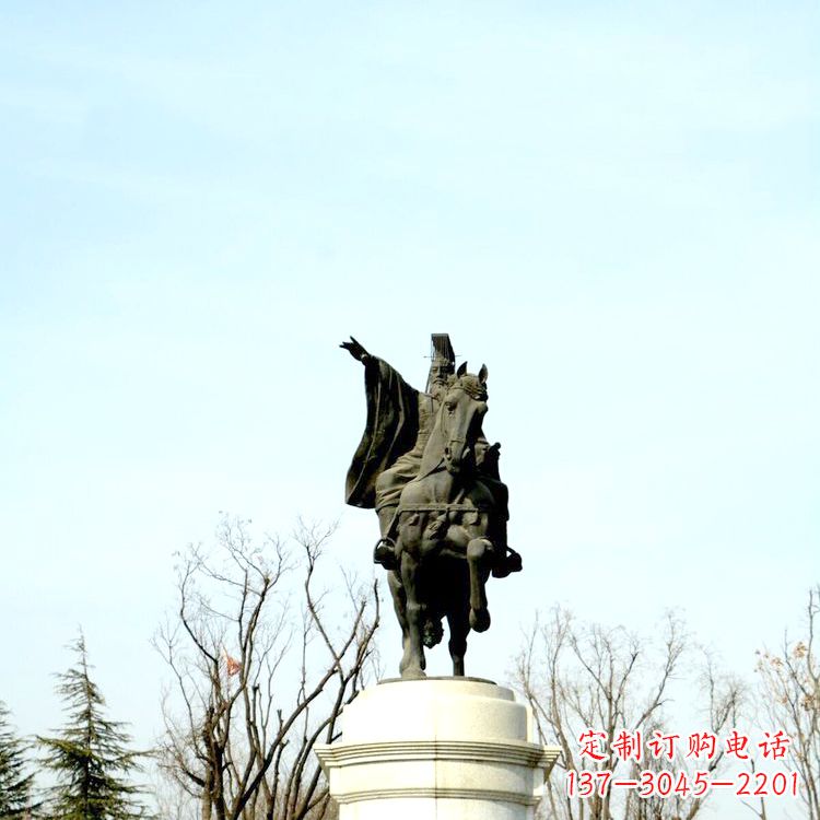 海南隋文帝杨坚铜雕塑像