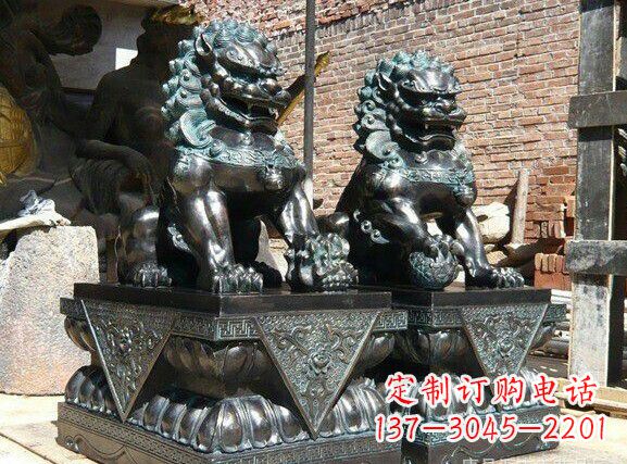 海南天安门狮子铜雕塑