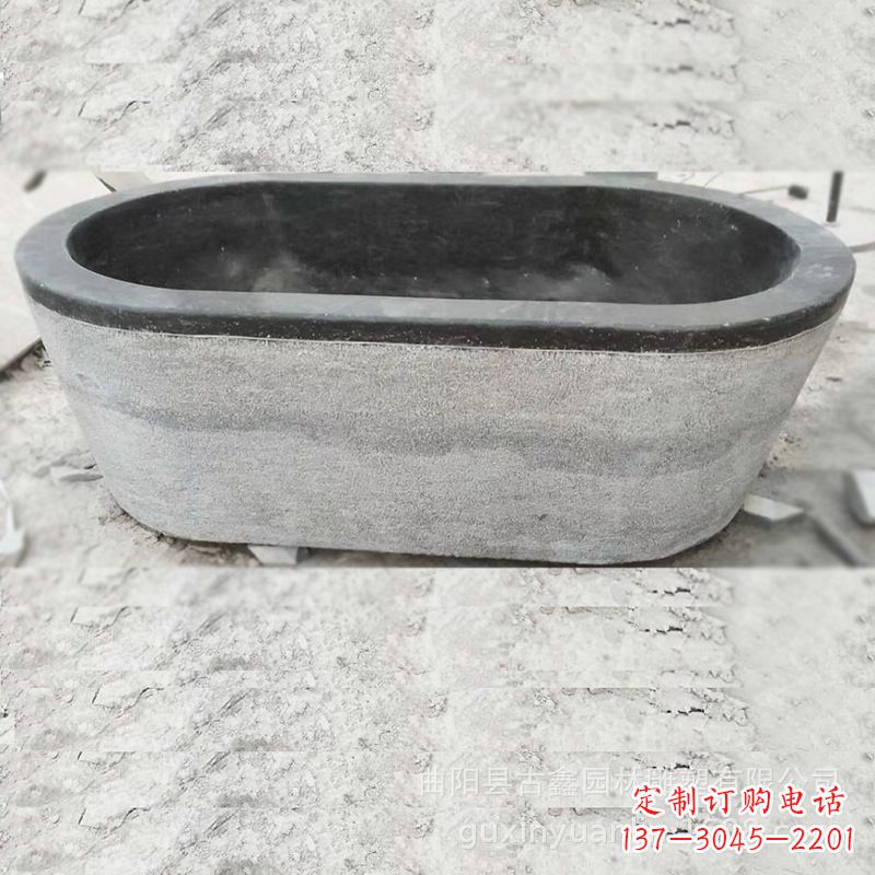 海南庭院养鱼石雕水槽