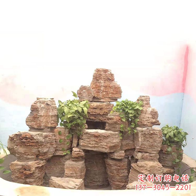 海南庭院园林假山鱼池