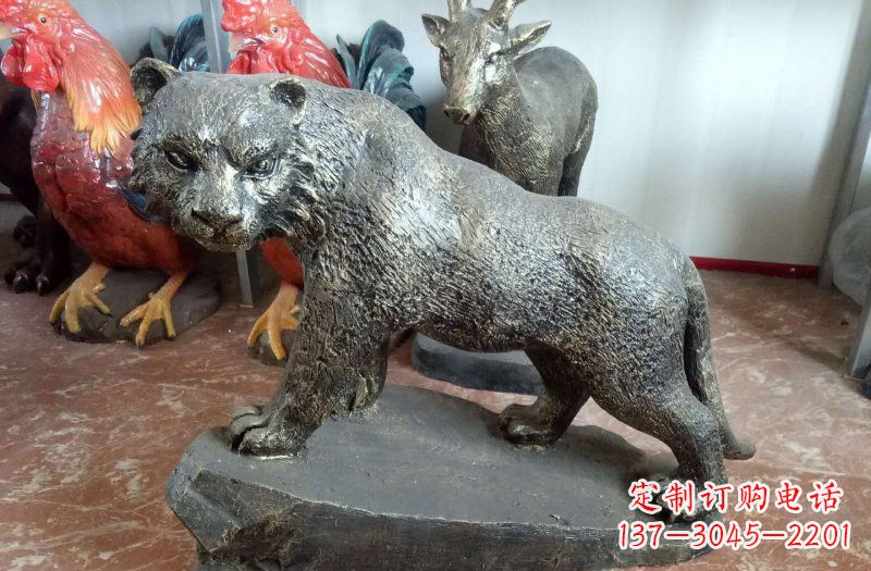 海南铜雕豹子雕塑