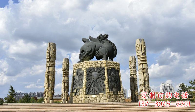 海南铜雕大型骆驼广场动物雕塑