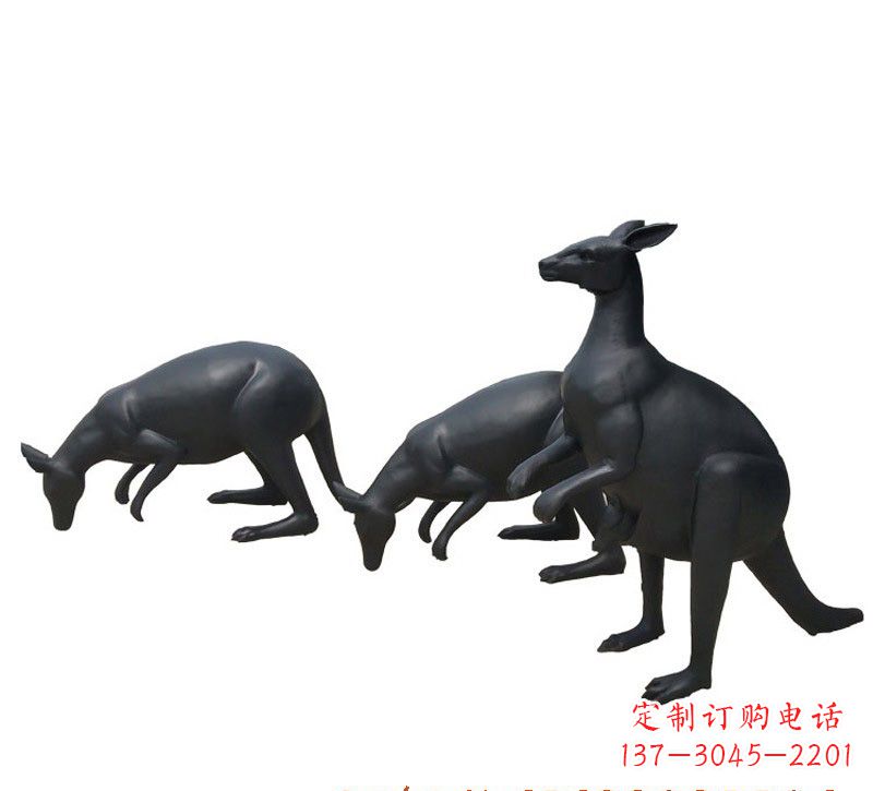 海南铜雕袋鼠雕塑