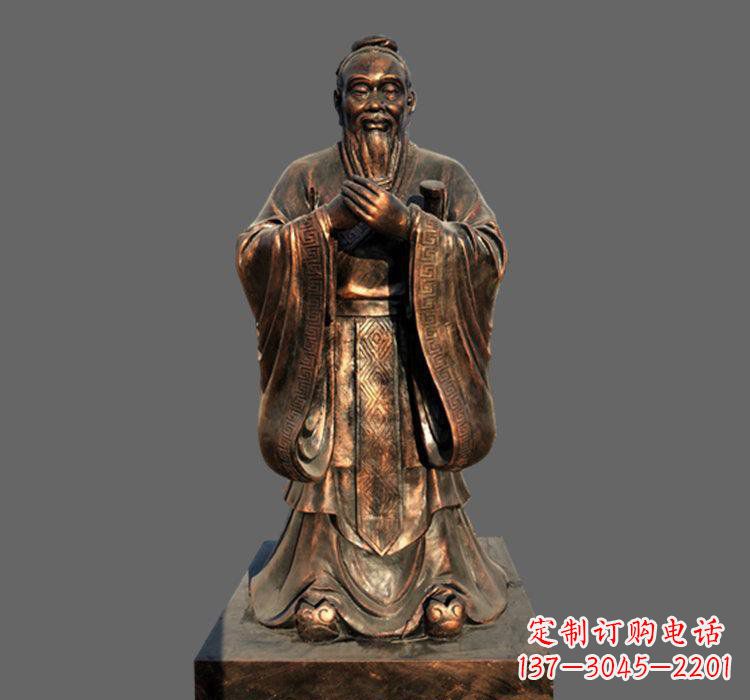 海南铜雕古代名人孔子