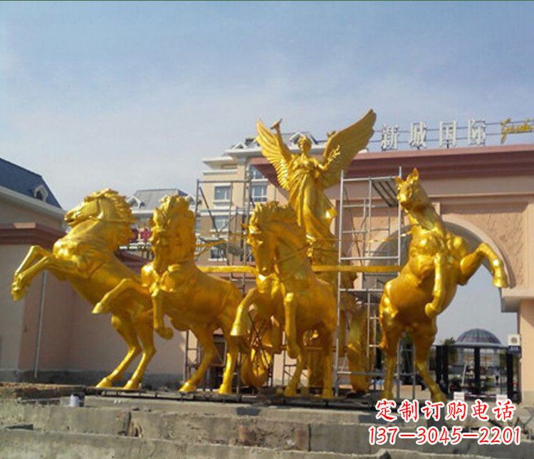 海南铜雕广场阿波罗战马雕塑