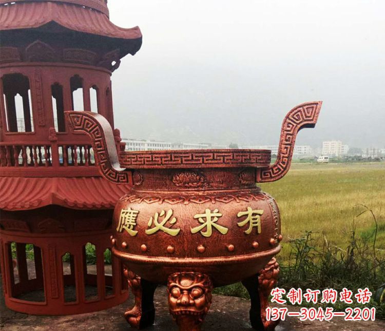 海南铜雕景观香炉