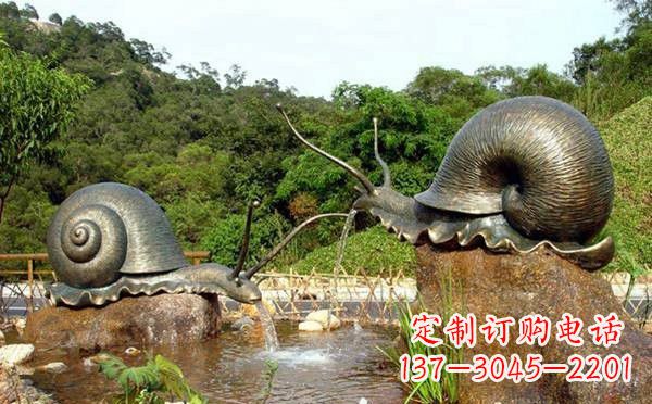 海南铜雕喷水蜗牛