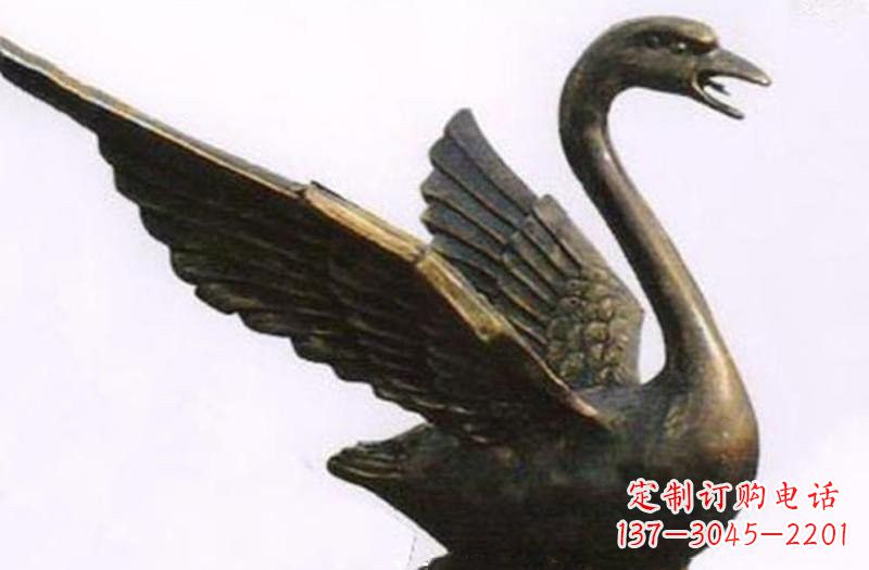 海南铜雕喷水天鹅公园动物雕塑