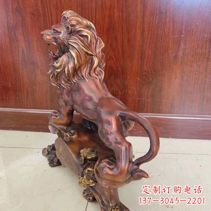 海南铜雕狮子动物雕塑摆件