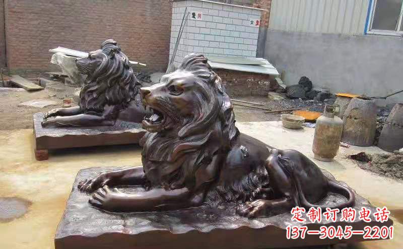 海南铜雕狮子户外摆件镇宅动物雕塑