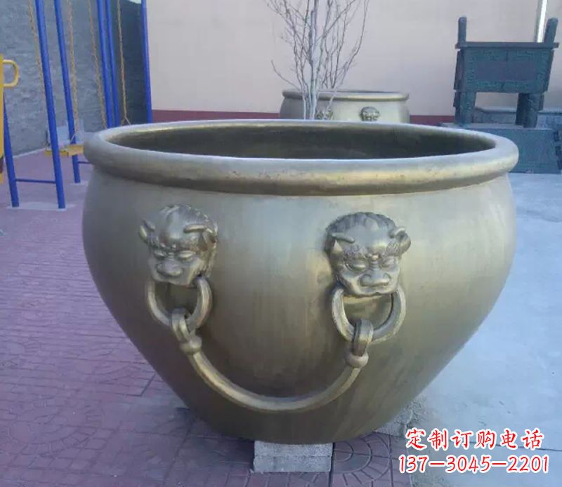 海南铜雕水缸