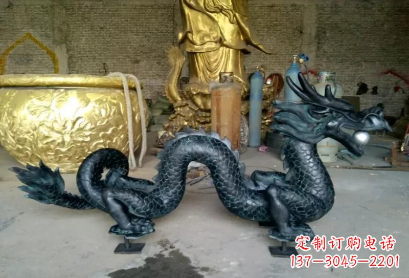 海南铜雕双龙戏珠222