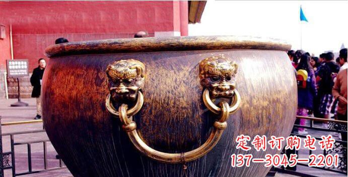 海南铜雕水缸寺庙景观雕塑