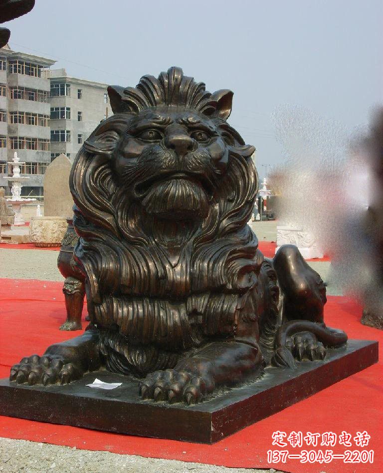 海南铜雕西洋狮子222