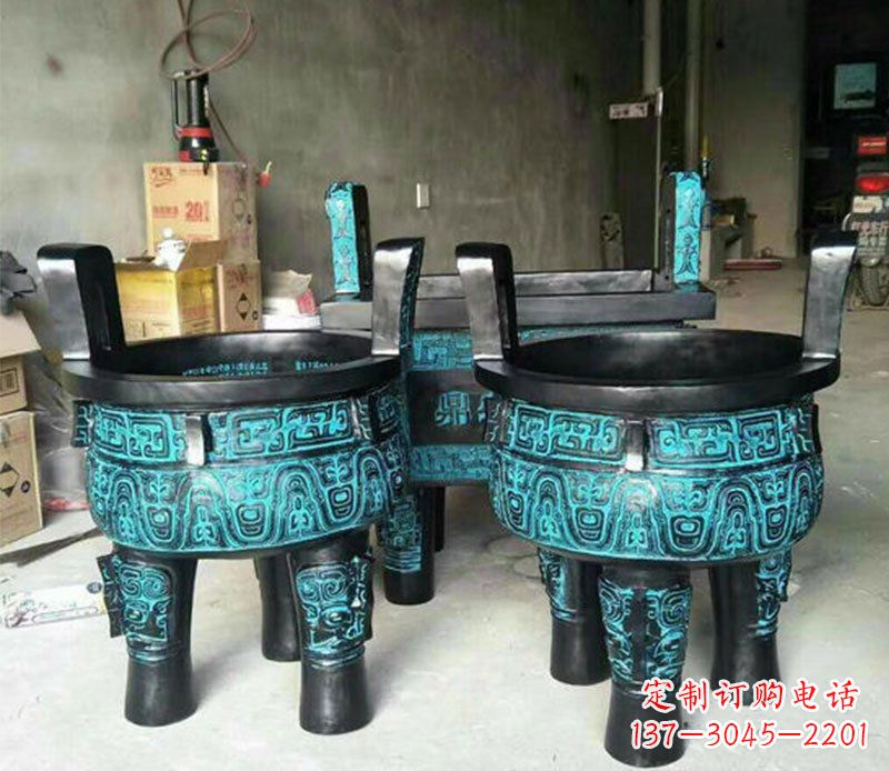 海南铜雕香炉寺庙香炉雕塑