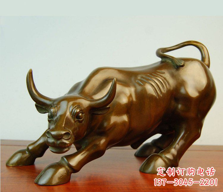 海南铜雕小区动物牛摆件