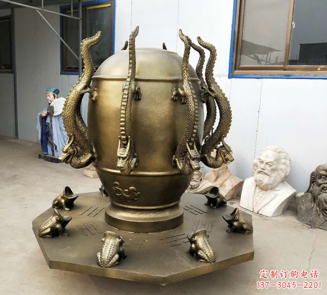 海南铜雕校园景观地动仪