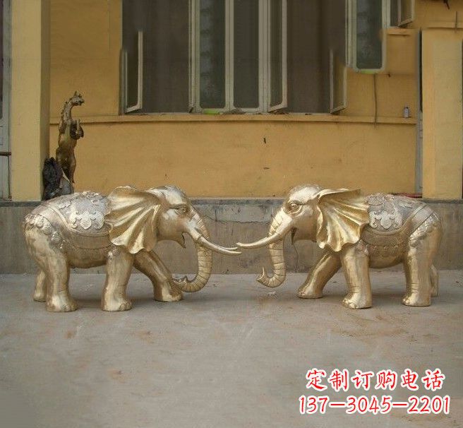 海南铜雕招财小象