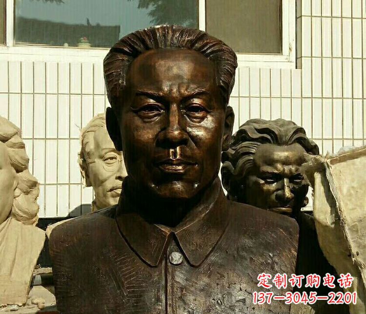 海南伟人刘少奇胸像铜雕
