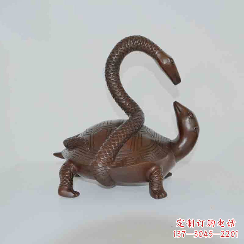 海南乌龟背蛇龟蛇铜雕