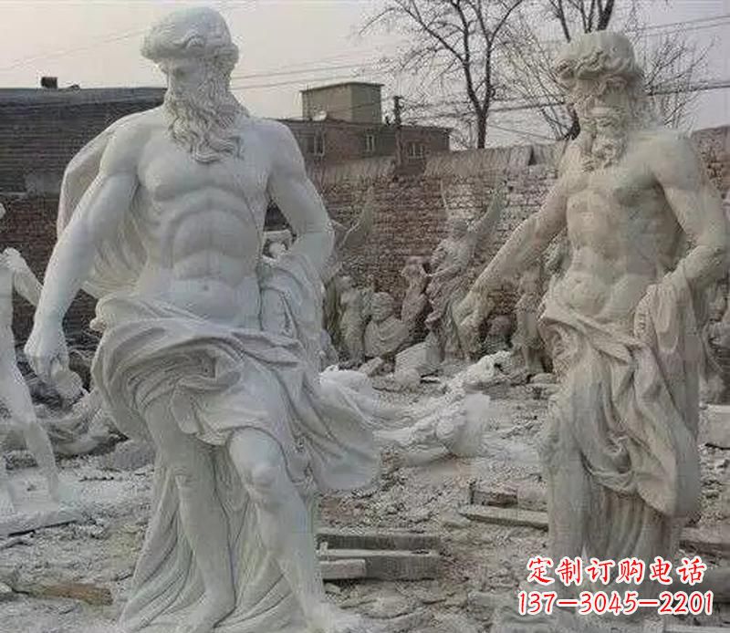 海南西方阿基米德人物石雕