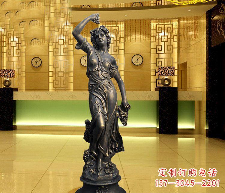 海南西方女人别墅景观铜雕塑 (2)
