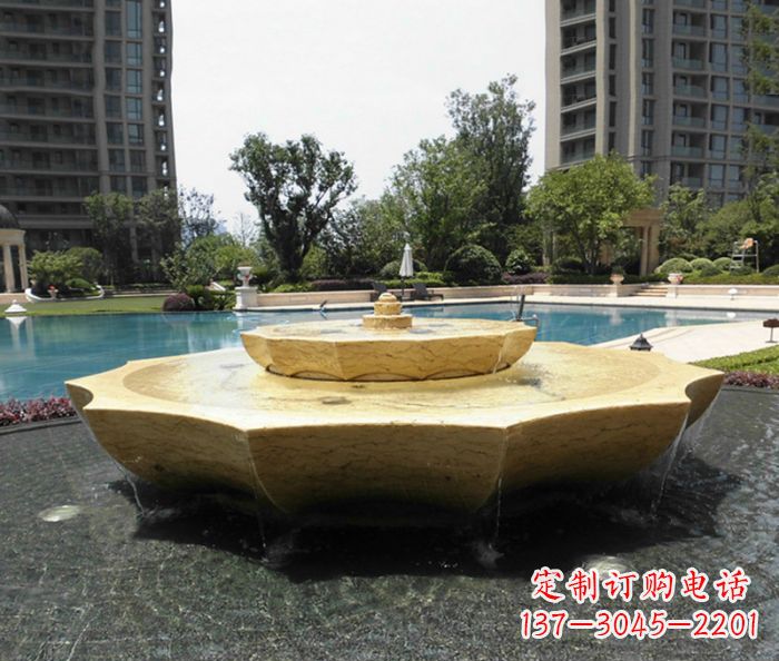 海南小区景观大理石喷泉石雕 (6)
