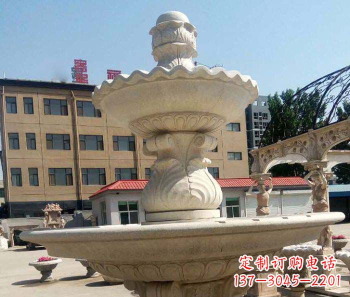 海南小区景观砂岩大型喷泉石雕