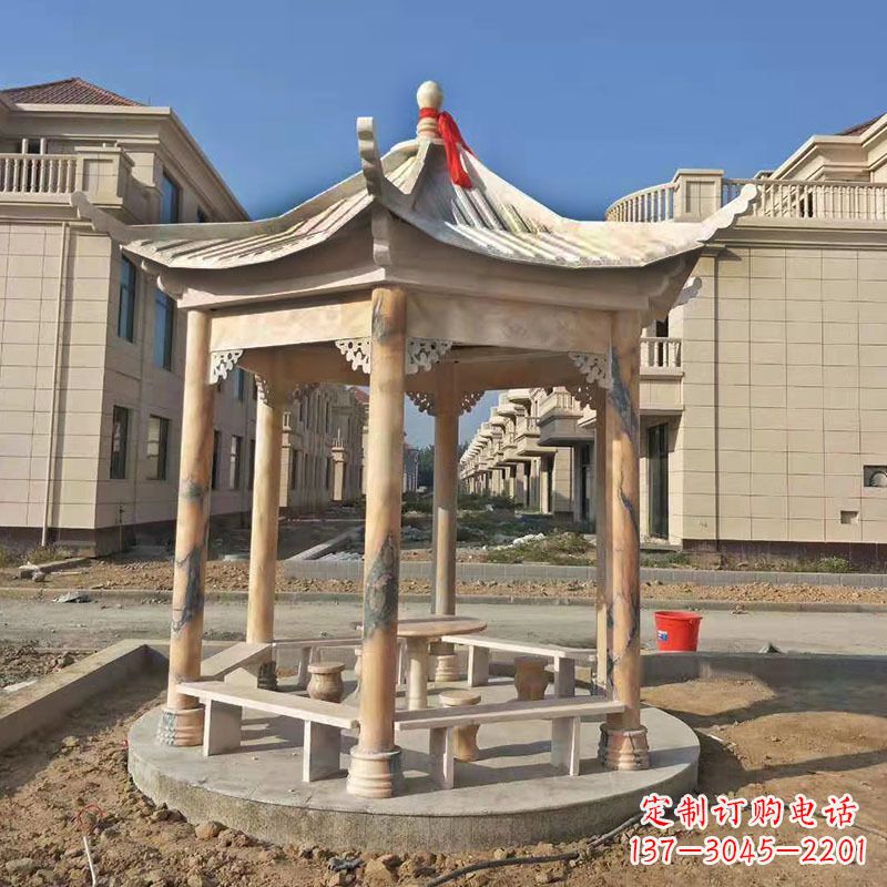 海南小区庭院石雕凉亭