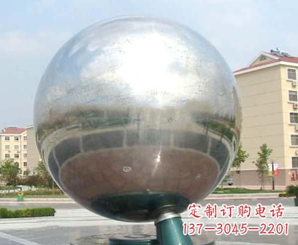 海南校园不锈钢抽象地球仪雕塑