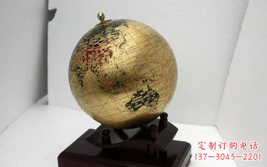 海南校园不锈钢地球仪雕塑 (3)