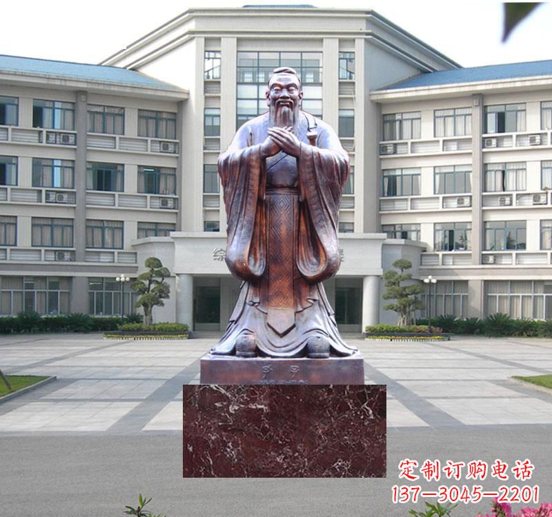 海南校园雕塑孔子 (2)